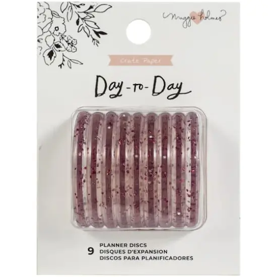 Maggie Holmes Day-To-Day Pink Glitter Planner Discs {1}