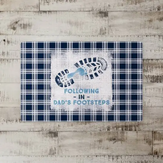 Following in Dad's Footsteps Floor Mat {3}