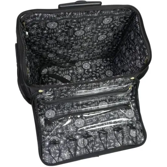 Everything Mary Black Stamped Rolling Sewing Machine Tote {6}