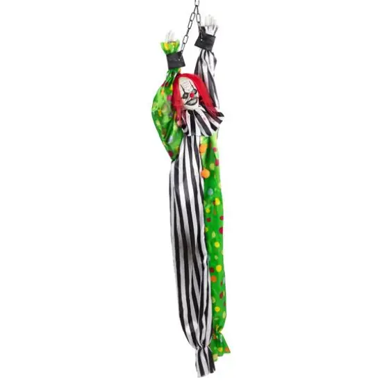 5ft Animated Shaking Clown with Sound Hanging Halloween Decoration {5}