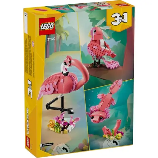 LEGO&reg; Creator 3in1 Wild Animals: Pink Flamingo Animal Toy Playset 31170 {4}