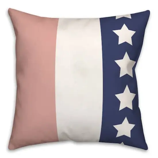 Simple Stripes Flag Throw Pillow {1}