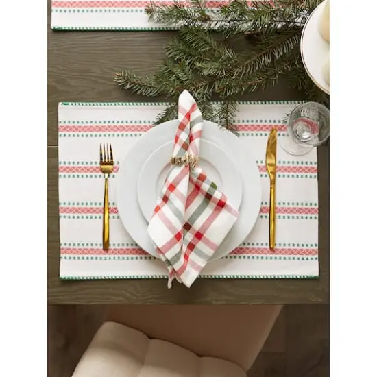 DII&reg; Joyful Snowflakes Jacquard Placemats, 4ct. {5}