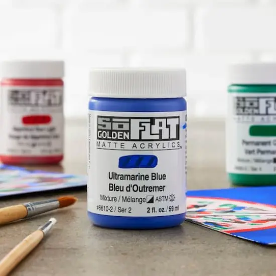 Golden&reg; 2oz. SoFlat Matte Acrylic Paint Ultramarine Blue {3}