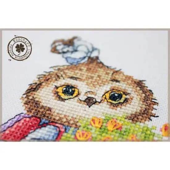 Neocraft Owl With Flowers Cross Stitch Kit {4}