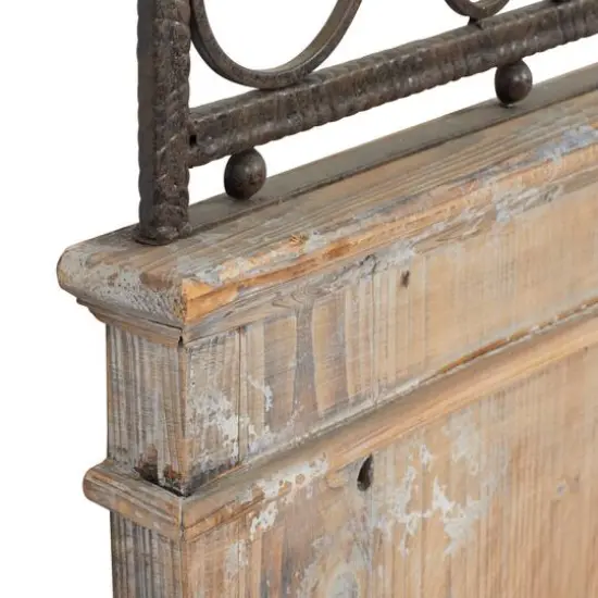 71" Brown Rustic Ornamental Wood & Metal Wall D&eacute;cor {5}