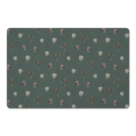 Cottage Florals Floor Mat Emerald {1}