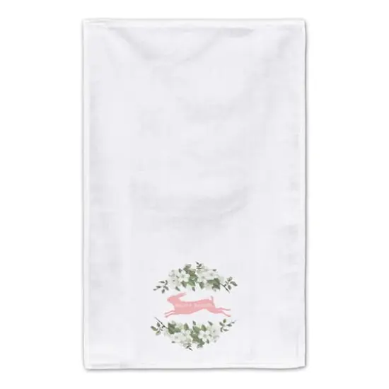 Pink Rabbit Tea Towel - Set of 2 {5}