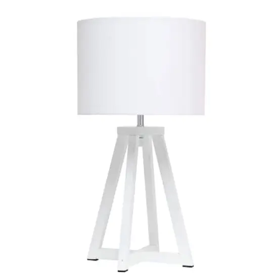 Simple Designs 19" Interlocked Triangular Table Lamp with White Shade {1}