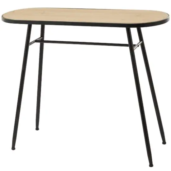 30" Brown Metal Industrial Console Table {1}