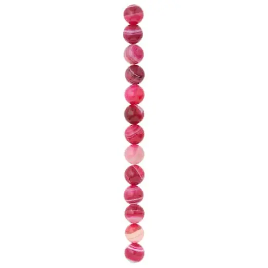 Pink Dyed Agate Round Beads, 12mm by Bead Landing&trade; {4}