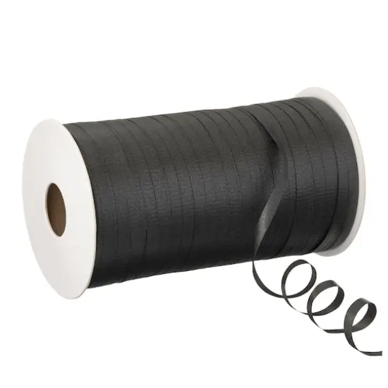 500yd. Textured Curling Ribbon by Celebrate It&trade; Black {1}