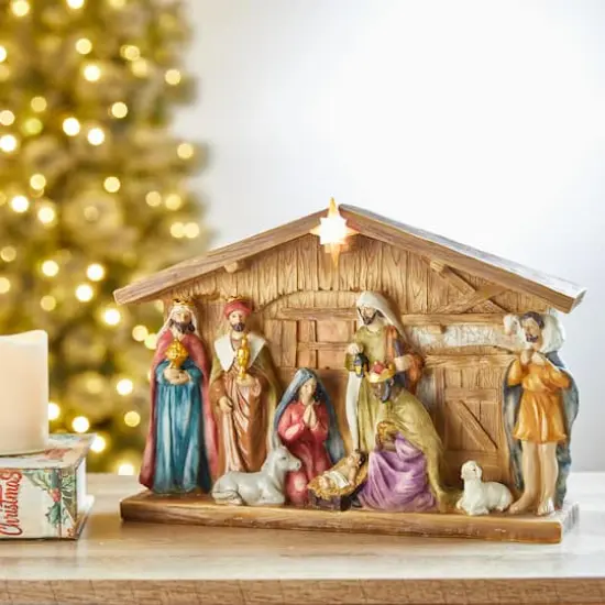 Glitzhome&reg; 9" Nativity D&eacute;cor {3}