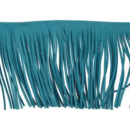 3.75" Flocked Fringe Trim by Celebrate It&reg; Blue {1}