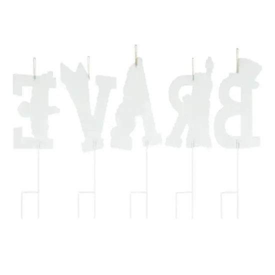 Glitzhome&reg; 43" Patriotic America Brave Yard Stake Set {8}