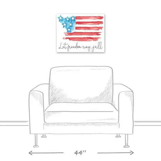 Let Freedom Ring Y'all Canvas Wall Art {6}