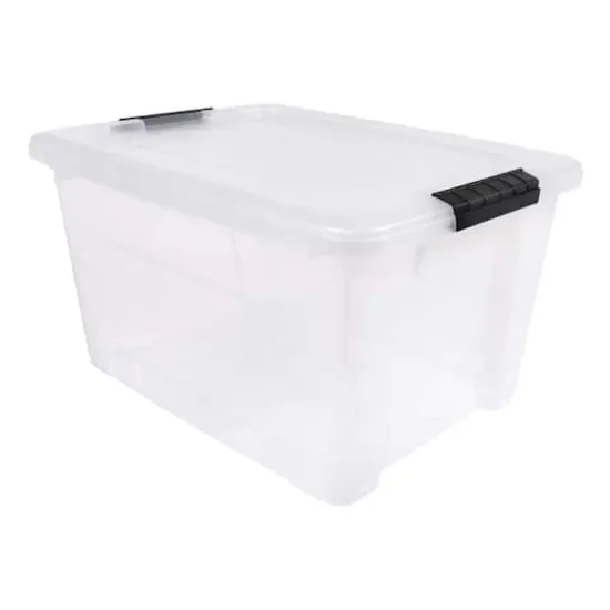 IRIS&reg; 32qt. Buckled Clear Boxes with Clear Buckle Lids, 4ct. {3}