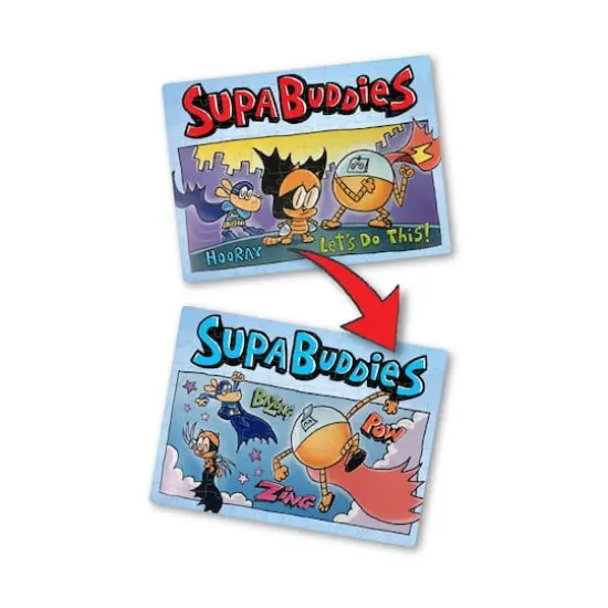 Dog Man Supa Buddies 100 Piece Lenticular Jigsaw Puzzle {3}