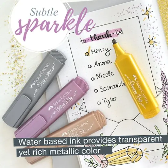 Faber-Castell&reg; Textliner 8 Color Metallic Highlighters {4}