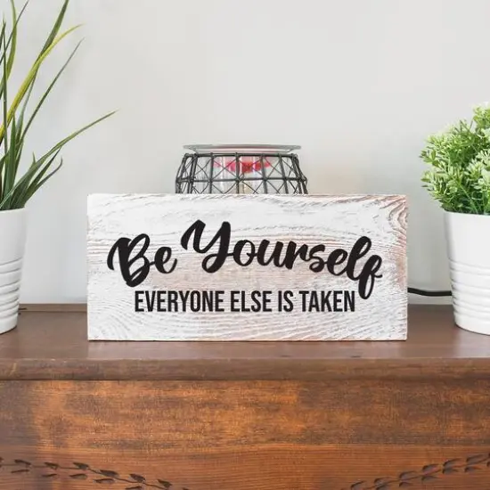 Leisure Arts&reg; Vinyl Be Yourself Everyone Else is Taken Black Wall Decal {3}
