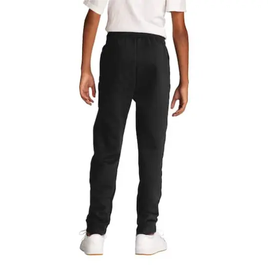 Port & Company&reg; Youth Core Fleece Jogger Jet Black {5}