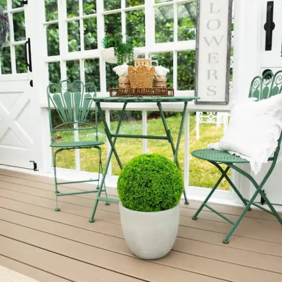 16in. UV Resistant Artificial Mediterranean Cypress Topiary Plant (Indoor/Outdoor) {9}