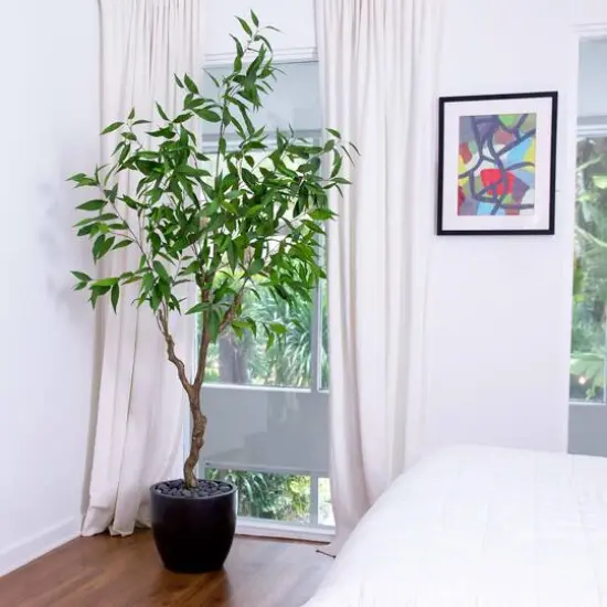 7ft. Potted Long Leaf Greco Eucalyptus Tree with Real Touch Leaves {7}