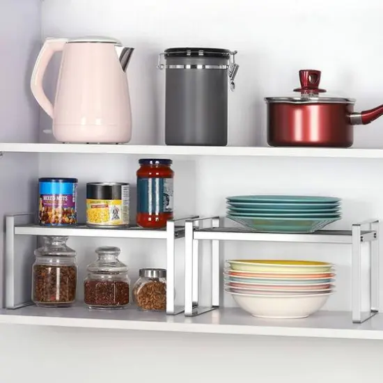 NEX&trade; Silver Kitchen Cabinet Shelf Organizer, 2ct. {7}