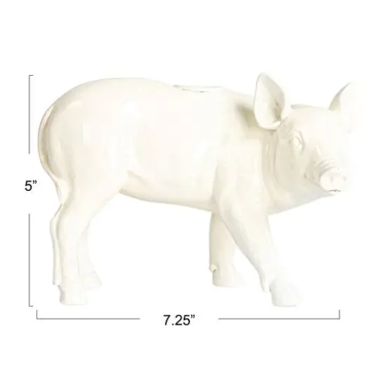 Hello Honey&reg; 7.25" Wide Country Charm Pig Taper Candle Holder {12}