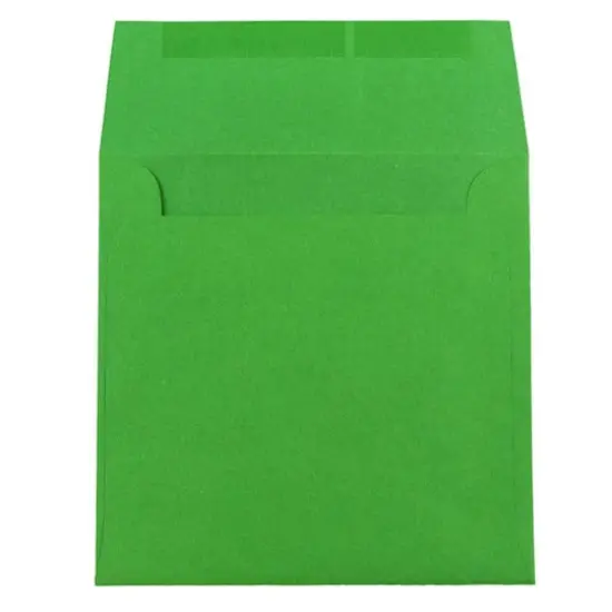 JAM Paper 6" Square Colored Invitation Envelopes, 25ct. Green Recycled {4}