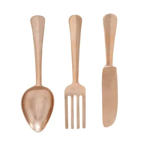 Rose Gold Aluminum Utensils Wall D&eacute;cor Set {1}