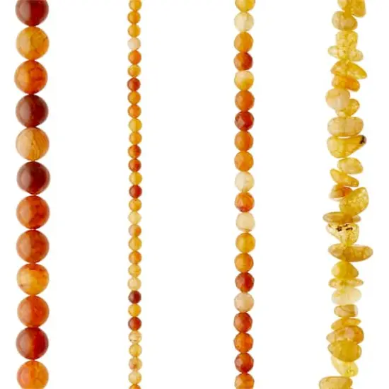 Yellow Agate Stone Semi-Precious Beads Value Pack by Bead Landing&trade; {4}