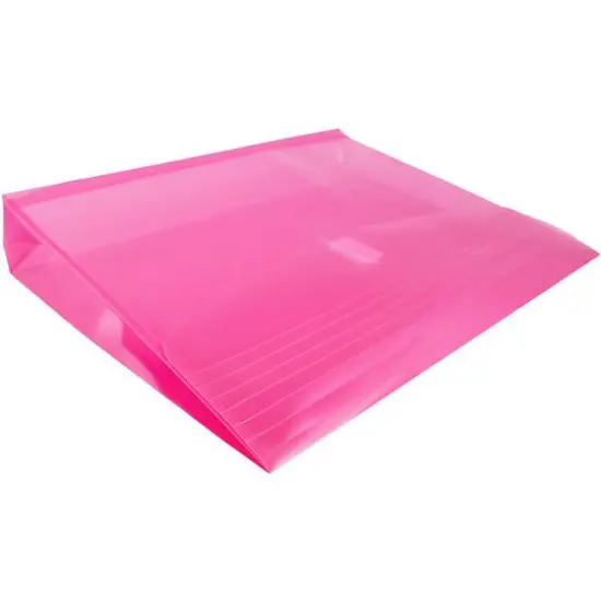 JAM Paper 9.75" x 13" Plastic Hook & Loop Closure Envelopes, 12ct. Fuchsia Pink {6}