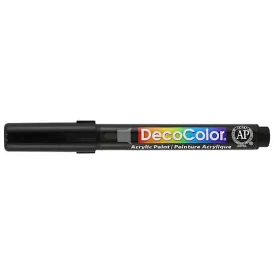 DecoColor&reg; Fine Tip Acrylic Paint Marker Black {4}