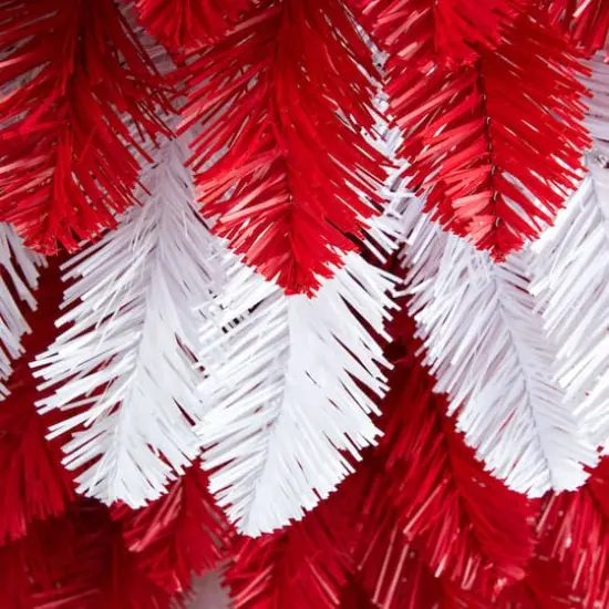 5ft. Pre-Lit Peppermint Artificial Christmas Tree, Clear Microdot LED Lights {4}