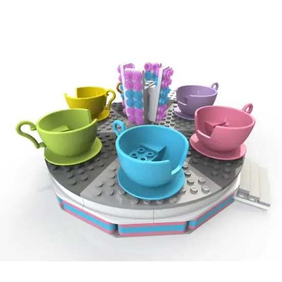 CDX Blocks Fun Fair Tea Cups Ride Building Set {3}