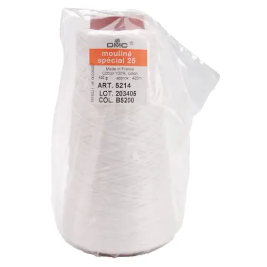 DMC 6-Strand Embroidery Cotton Cone, 100g Snow White {1}