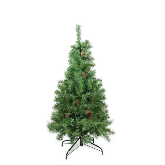 4ft. Unlit Dakota Red Pine Artificial Christmas Tree with Pinecones {1}