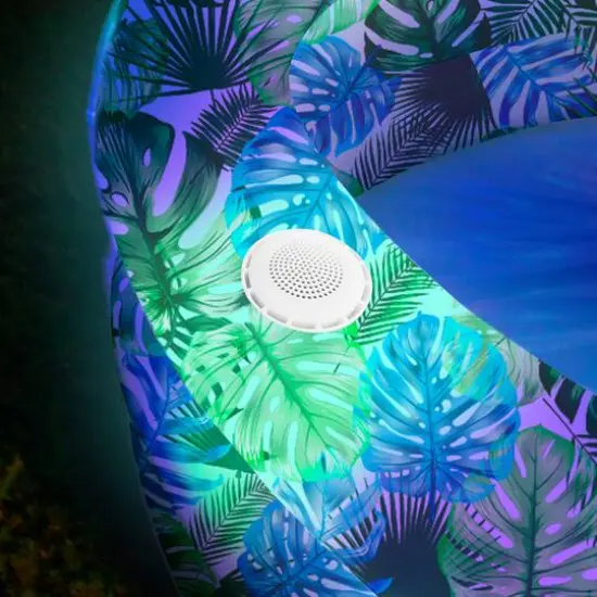 PoolCandy 60" Illuminated Tropical Palms Sunning Pool with Bluetooth {3}