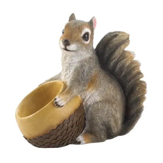 8" Squirrel & Acorn Bird Feeder {1}
