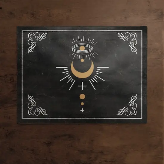 Eye Moon Boarder 4 18" x 14" Poly Twill Placemat {3}