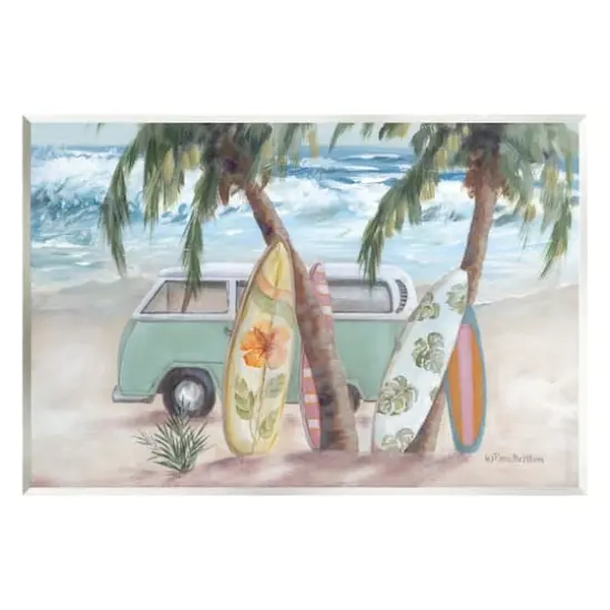Stupell Industries Summer Waves Tropical Van Surfboards Wall Plaque Art {1}