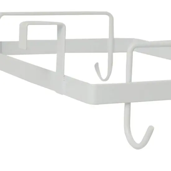 Household Essentials Metal Over the Door Trash Bag Holder White {6}