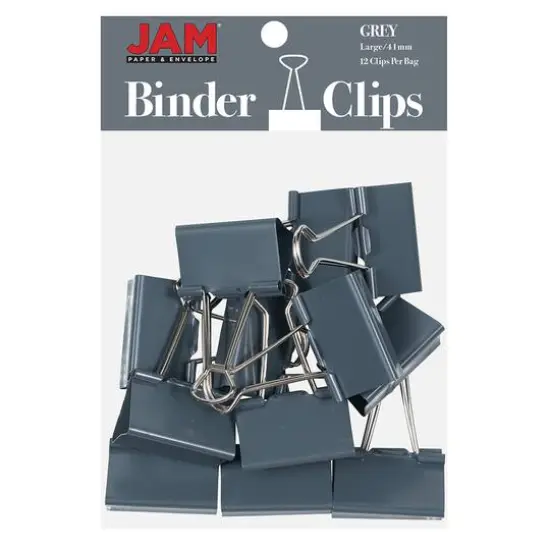JAM Paper 1.5" Binder Clips, 12ct. Purple {2}