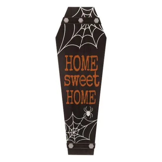 Glitzhome&reg; 3.5ft. Halloween Wooden Coffin Porch Leaning D&eacute;cor {1}