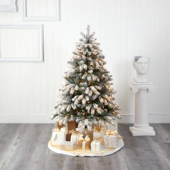 5ft. Pre-Lit South Carolina Spruce Artificial Christmas Tree, Clear LED Lights {3}