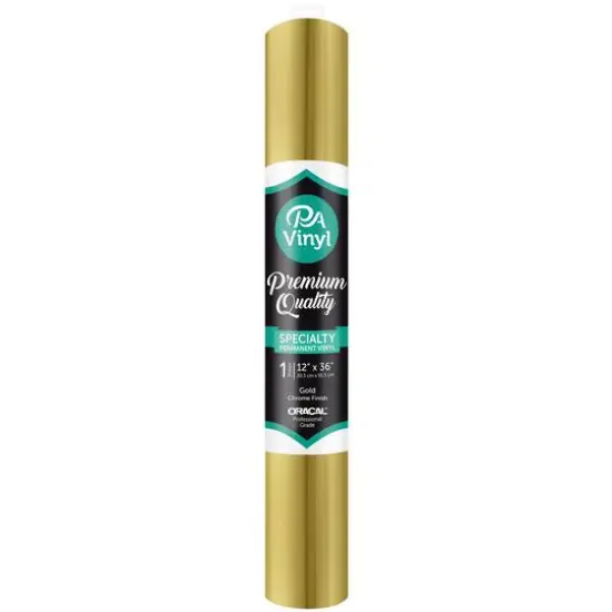 PA Vinyl Oracal&reg; Chrome Permanent Adhesive Vinyl Gold {1}