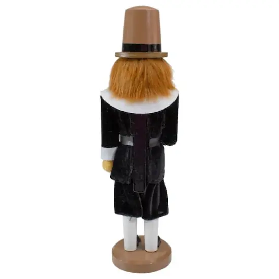 14" Wooden Pilgrim Fall Harvest Nutcracker {6}