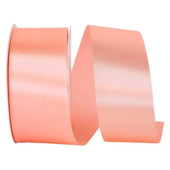 JAM Paper 1.875" x 50yd. Single Face Satin Allure Ribbon Coral Rose {1}