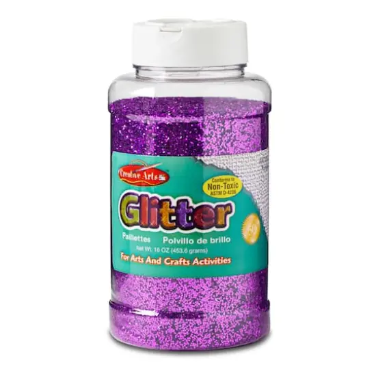 Charles Leonard Creative Arts&trade; 16oz. Glitter, 3ct. Purple {4}